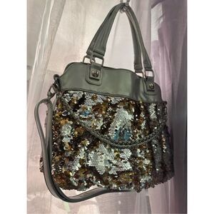 Sundae sky  spotlight sequin shimmer shoulder bag tote bag Y2K vintage vtg